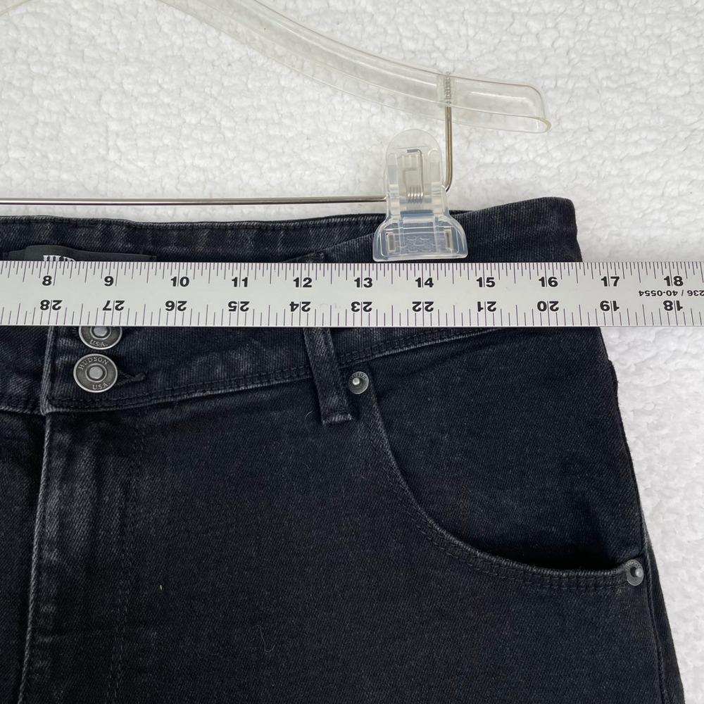 Hudson Los Angeles Womens Black Straight Leg Flap Pocket Jeans Size 12 1811754 - Picture 7 of 11